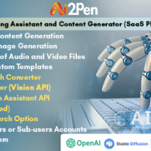 Ai2Pen v6.5 – AI Writing Assistant and Content Generator (SaaS Platform) - nulled